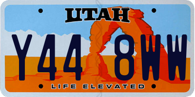 UT license plate Y448WW