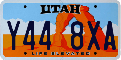 UT license plate Y448XA