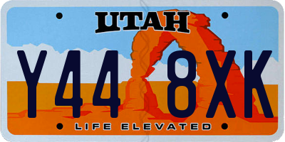 UT license plate Y448XK