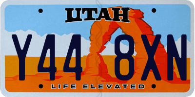 UT license plate Y448XN
