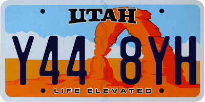 UT license plate Y448YH