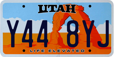 UT license plate Y448YJ