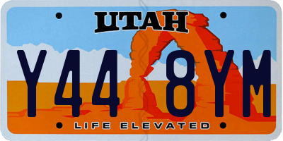 UT license plate Y448YM