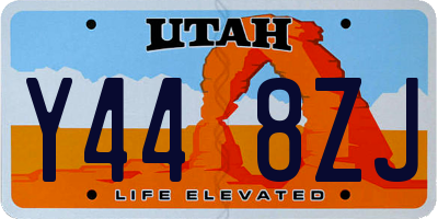 UT license plate Y448ZJ