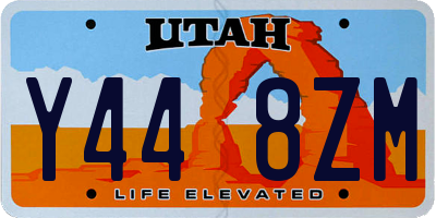 UT license plate Y448ZM