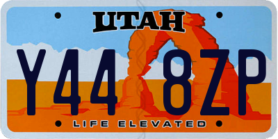 UT license plate Y448ZP