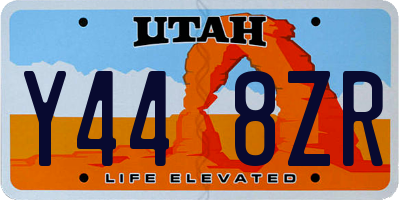 UT license plate Y448ZR