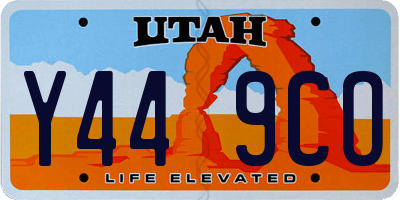 UT license plate Y449CO