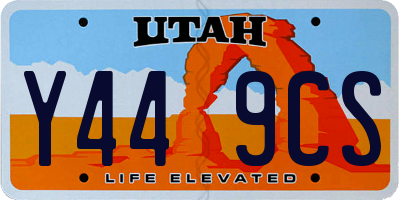 UT license plate Y449CS