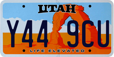 UT license plate Y449CU
