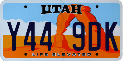 UT license plate Y449DK