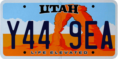 UT license plate Y449EA