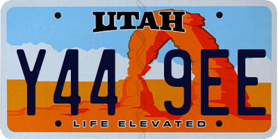 UT license plate Y449EE