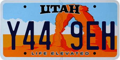 UT license plate Y449EH