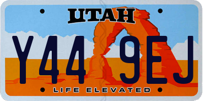 UT license plate Y449EJ
