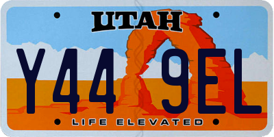 UT license plate Y449EL