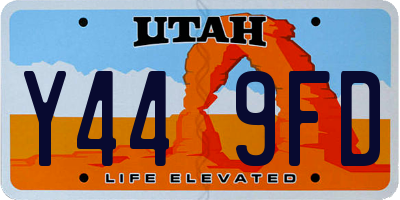 UT license plate Y449FD