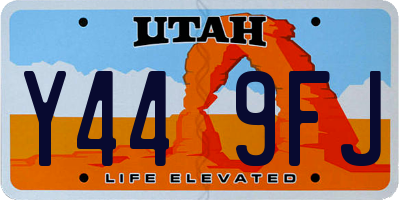 UT license plate Y449FJ