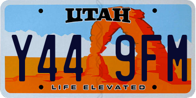 UT license plate Y449FM