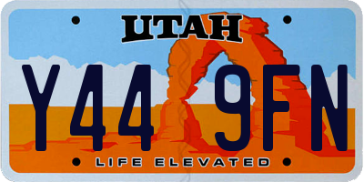 UT license plate Y449FN