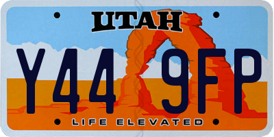 UT license plate Y449FP