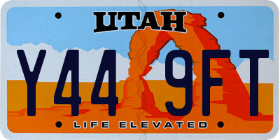UT license plate Y449FT