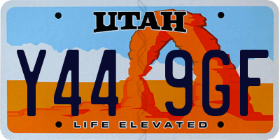 UT license plate Y449GF
