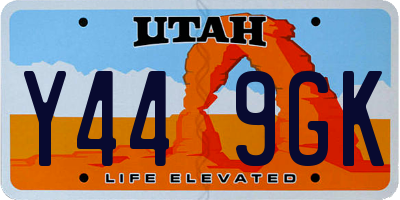 UT license plate Y449GK