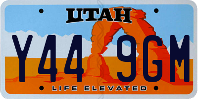 UT license plate Y449GM