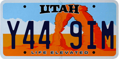 UT license plate Y449IM