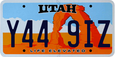 UT license plate Y449IZ
