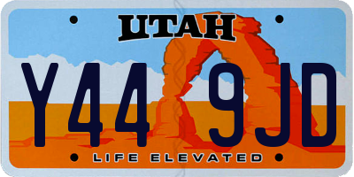UT license plate Y449JD