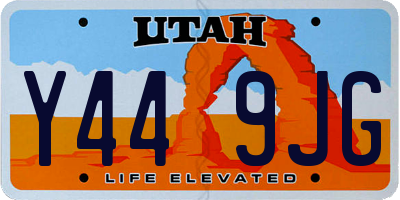UT license plate Y449JG