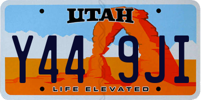 UT license plate Y449JI