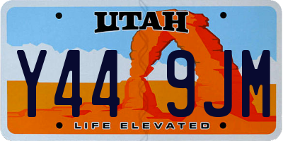 UT license plate Y449JM