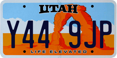 UT license plate Y449JP