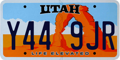 UT license plate Y449JR
