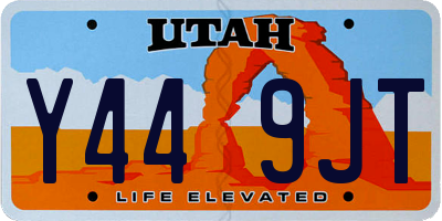 UT license plate Y449JT