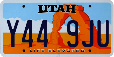 UT license plate Y449JU