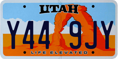 UT license plate Y449JY