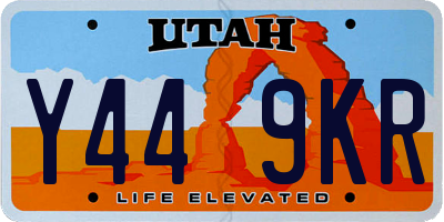 UT license plate Y449KR