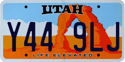UT license plate Y449LJ
