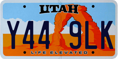 UT license plate Y449LK