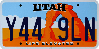 UT license plate Y449LN
