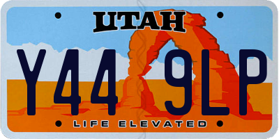 UT license plate Y449LP