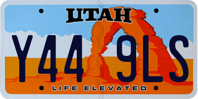 UT license plate Y449LS