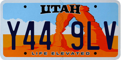 UT license plate Y449LV