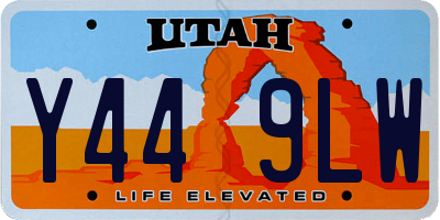 UT license plate Y449LW