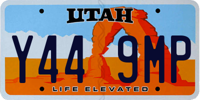 UT license plate Y449MP