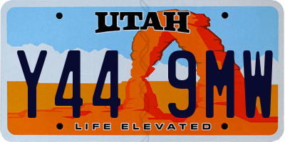 UT license plate Y449MW